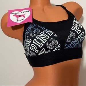Victoria’s Secret PINK S L Sports Bra Logo Caged